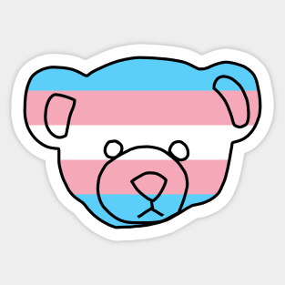 Transgender Pride Flag Bear Sticker